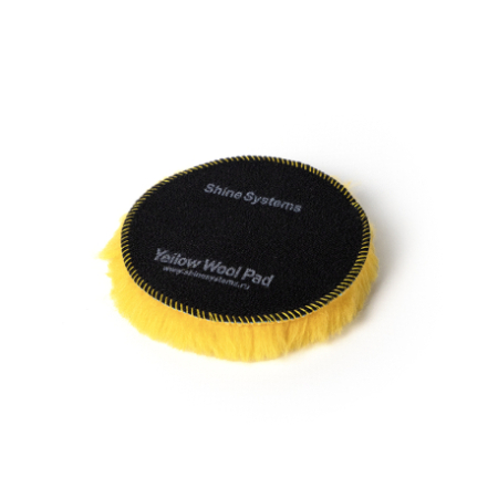 Shine Systems Yellow Wool Pad - полировальный круг из желтого меха, 130 мм