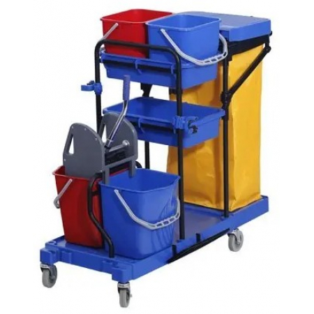 Уборочная тележка пластиковая 2*15л. и 2*12л.